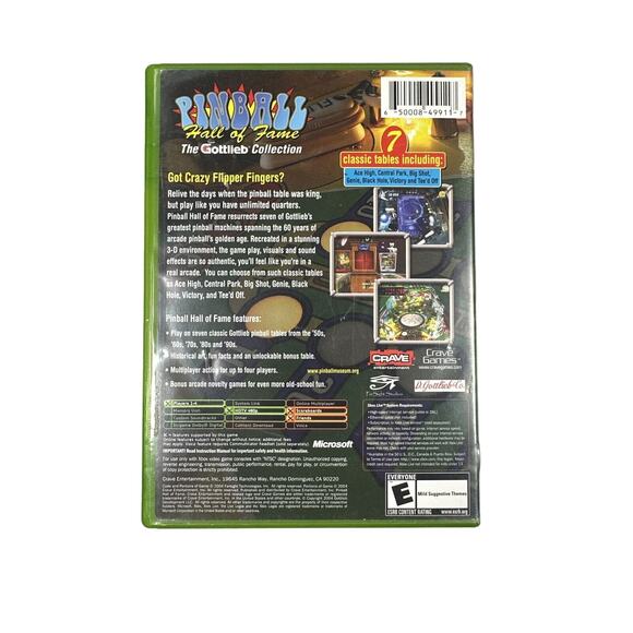 Pinball Hall of Fame: The Gottlieb Collection (Microsoft Xbox, 2004) Complete - Picture 6 of 6